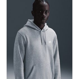Nike FN3859-063 Gri Club Pullover Fleece Hoodie Erkek Sweatshirt