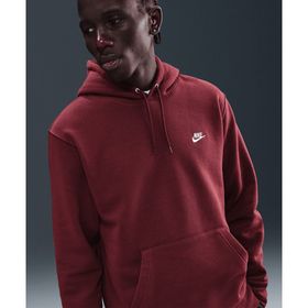 Nike FN3859-619 Bordo Club Pullover Fleece Hoodie Erkek Sweatshirt