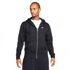 Nike FN3861-010 Siyah Club Full-Zip Fleece Hoodie Erkek Sweatshirt