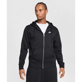 Nike FN3861-010 Siyah Club Full-Zip Fleece Hoodie Erkek Sweatshirt