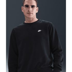 Nike FN3886-010 Siyah Club Fleece Crew Günlük Stil Erkek Sweatshirt