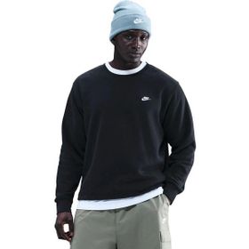 Nike FN3886-010 Siyah Club Fleece Crew Günlük Stil Erkek Sweatshirt