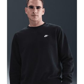 Nike FN3886-010 Siyah Club Fleece Crew Günlük Stil Erkek Sweatshirt