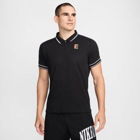 Nike FQ2101-010 Court Heritage Tenis Siyah Polo Yaka Erkek T-shirt