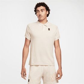 Nike FQ2101-104 Court Heritage Tenis Krem Polo Yaka Erkek T-shirt