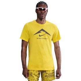Nike FQ3914-718 Dri-Fit Trail Sarı Koşu Erkek T-shirt