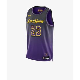 Nike FQ4346-504 Los Angeles Lakers Statement Edition Dri-Fit Swingman Jersey Çok Renkli Erkek Forma