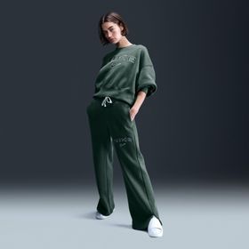 Nike FV7684-338 Yeşil Phoenix Fleece HR Logo Pant Wide Kadın Eşofman Altı