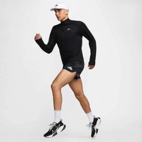 Nike FV9994-010 Siyah Dri-Fit Trail Midlayer Half-Zip Erkek Koşu Sweatshirt