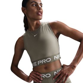 Nike FZ3615-320 Gri Pro Dri-Fit 365 Crop Kadın Antrenman Atlet