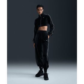 Nike FZ3682-010 Sportswear Collection Mid-Rise Velour Sweatpants Siyah Kadın Eşofman Altı