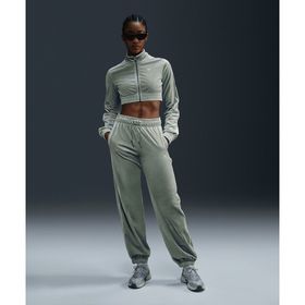 Nike FZ3682-370 Sportswear Collection Mid-Rise Velour Sweatpants Yeşil Kadın Eşofman Altı
