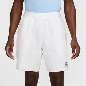 Nike FZ9322-100 Court Advantage Dri-FIT 20 cm Beyaz Erkek Tenis Şortu