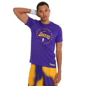 Nike HF0673-504 Mor Los Angeles Lakers NBA Dri-Fit Basketbol Erkek T-Shirt