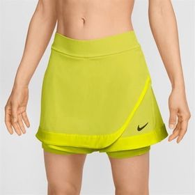Nike HF6449-344 Court Slam Dri-FIT Kadın Sarı Tenis Şort Eteği