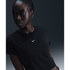 Nike HF9538-011 Sportswear Chill Knit Cropped Siyah Kadın T-Shirt