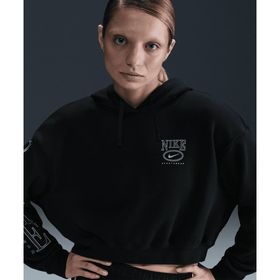 Nike HJ0925-010 Club Fleece OS GX Crop Hoodie Kadın Sweatshirt