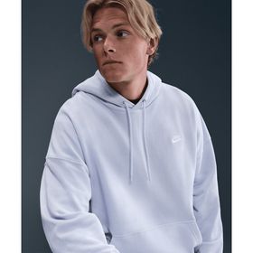Nike HJ1816-057 Club Fleece Oversized French Terry Pullover Hoodie Mor Erkek Sweatshirt
