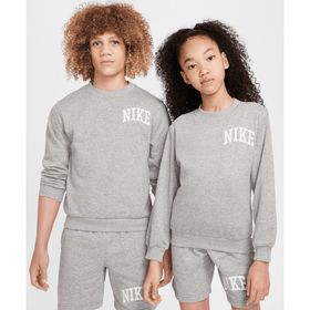 Nike HJ3144-063 Gri Sportswear Club French Terry Crew-Neck Çocuk Sweatshirt