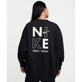 Nike HM4318-010 Siyah Fleece Oversize Crew Günlük Kadın Sweatshirt