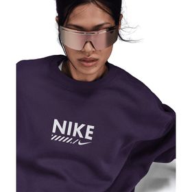Nike HM4318-573 Mor Sportswear Oversized Fleece Crew-Neck Kadın Sweatshirt
