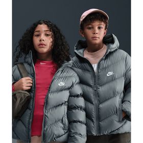 Nike HQ4976-084 Gri Sportswear All Day Play Therma-FIT Loose-Fit Puffer Jacket Çocuk Mont