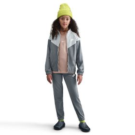 Nike HQ9315-084 Gri Sportswear Dri-Fit Tracksuit Full-Zip Günlük Stil Çocuk Eşofman Takımı