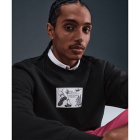 Nike HV1244-010 Siyah Club Basketball Crew Reissue Erkek Sweatshirt