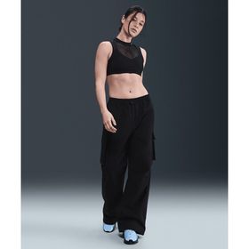 Nike HV1966-010 Sportswear Mid-Rise Oversized Woven Cargo Pants Siyah Kadın Pantolon