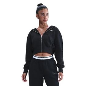 Nike HV2426-010 Siyah Sportswear Phoenix Fleece Crop Full-Zip Kadın Günlük Stil Sweatshirt