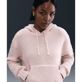Nike HV2768-667 Sportswear Phoenix Cozy Bouclé Loose Knit Hoodie Pembe Kadın Polar
