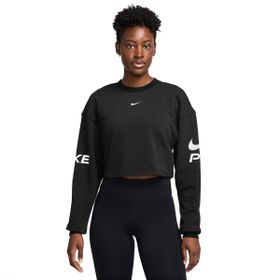 Nike HV3591-010 Siyah Pro Dri-Fit Fleece Kadın Antrenman Sweatshirt
