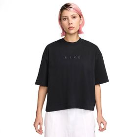 Nike HV4955-010 Siyah Sportswear Boxy Short-Sleeve Kadın T-Shirt