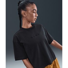 Nike HV4955-010 Siyah Sportswear Boxy Short-Sleeve Kadın T-Shirt