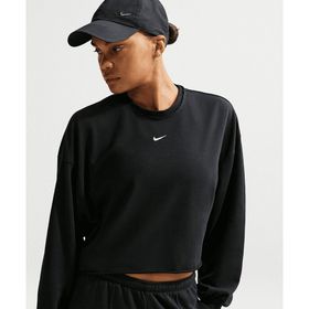 Nike IF0228-010 Siyah Sportswear Chill Terry Oversized French Terry Crew-Neck Kadın Sweatshirt