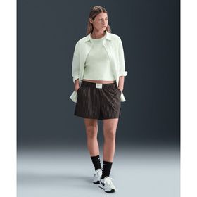 Nike IH8488-010 Sportswear Chill Poplin Striped Shorts Siyah Kadın Şort