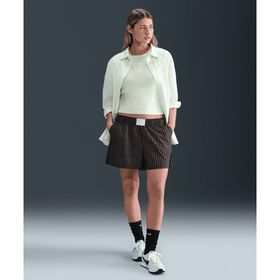 Nike IH8488-010 Sportswear Chill Poplin Striped Shorts Siyah Kadın Şort