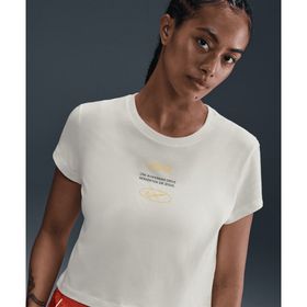 Nike IH8506-133 Sportswear Graphic Bej Kadın T-Shirt