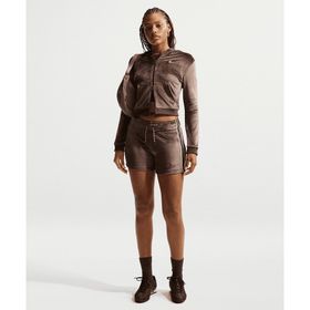 Nike IQ0682-237 Kahverengi Sportswear Trend Velour Shorts Kadın Şort