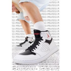 Nike Jordan Access Jumpman Leather Sneaker Hakiki Deri Bilekli Beyaz Siyah Spor Ayakkabı