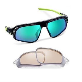 Nike M FV2391 010 59 Flyfree Outdoor Yeşil Aynalı Değiştirilebilir Camlı Siyah Unisex Güneş Gözlüğü