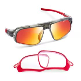 Nike M FV2391 060 59 Flyfree Outdoor Kırmızı Aynalı Değiştirilebilir Camlı Füme Unisex Güneş Gözlüğü