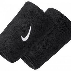 Nike N.NN.05.010.OS Swoosh Doublewide Wristbands Siyah Havlu Bileklik