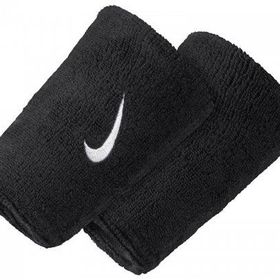 Nike N.NN.05.010.OS Swoosh Doublewide Wristbands Siyah Havlu Bileklik
