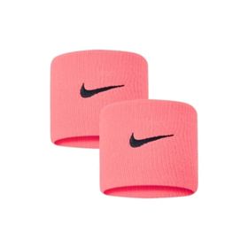 Nike N0001565677OS Swoosh Wristbands 2 Adet Unisex Pembe Antrenman Bileklik