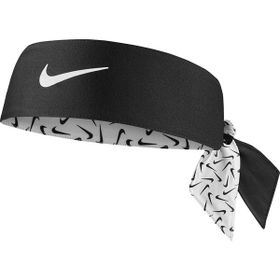 Nike N1003620-189 Dri Fit Head Tie 2.0 Çift Taraflı Standart Siyah Beyaz Saç Bandı