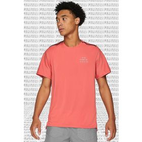 Nike Rise 365 Run Division Short Sleeve Reflectörlü Erkek Koşu Tişörtü Pembe