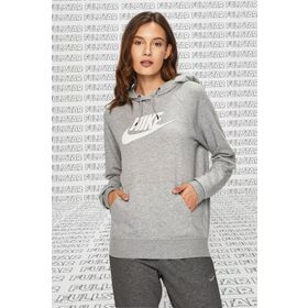 Nike Sportswear Futura Essential Fleece Hoodie Kapüşonlu Gri Kadın Sweatshirt