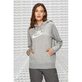 Nike Sportswear Futura Essential Fleece Hoodie Kapüşonlu Gri Kadın Sweatshirt