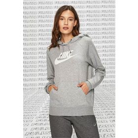 Nike Sportswear Futura Essential Fleece Hoodie Kapüşonlu Gri Kadın Sweatshirt
